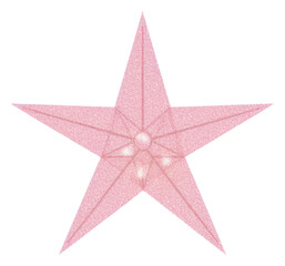 Obraz premium PNG Octagram icon symbol shape pink.