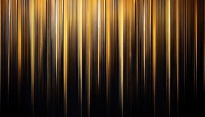 A close up of a black and gold striped background with a light