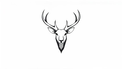deer head icon. deer head silhouette. deer head vector. head silhouette. silhouette of a deer. black and white deer
