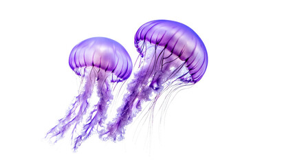 Fototapeta premium Jellyfish on transparent background