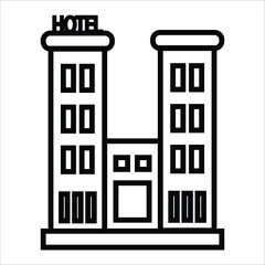 hotel vector icon line template