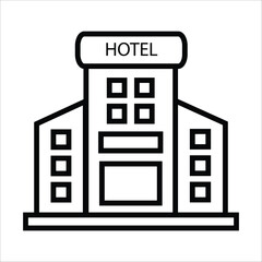 hotel vector icon line template