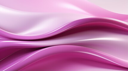 Fototapeta premium A beautiful abstract background with soft, flowing curves in shades of pink. The smooth, glossy surface creates a sense of depth and movement.