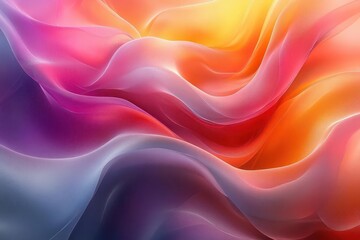 Obraz premium abstract digital artwork featuring vibrant spectrum of colors flowing curves and geometric shapes create a dynamic composition energetic gradients evoke a sense of motion and positivity