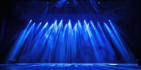 blue stage light as background