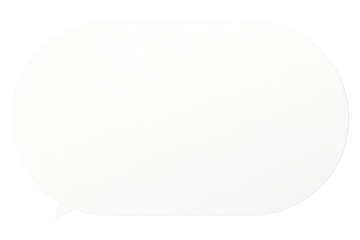 PNG Speech bubble paper white text.