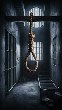 Noose in prison room 