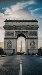 Obraz premium The triumphal arch paris france