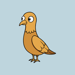 mourning dove, vector illustration cartoon