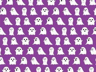 cute ghost pattern, halloween background vector design