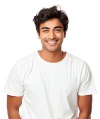 Obraz premium Man t-shirt portrait smiling.