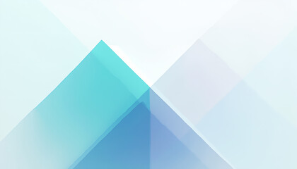Light Geometric Blue and Teal Abstract Design with Overlapping Shapes