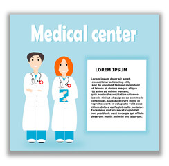 Medical center banner template. 