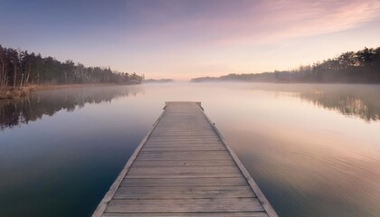 Dock that is sitting on the water