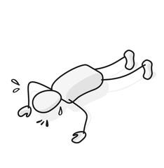 Isometric stick man figure story set characters