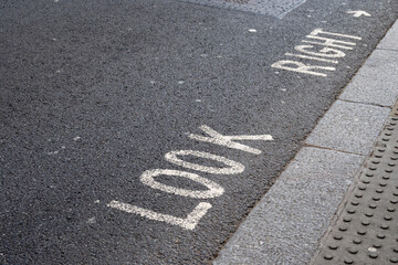 Transportation in London city, roads, road signes, street signes, warnings, indicating of directions in Great Britain, city life in England