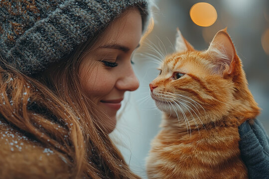 An adult playing with a pet, enjoying the simple interaction. Concept of the joy of companionship and playfulness.