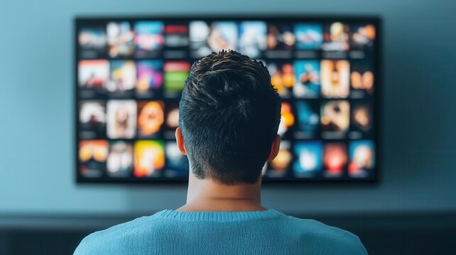 A computer screen displaying a streaming service dashboard, with multiple genres and recommendations, streaming service interface, personalized digital content