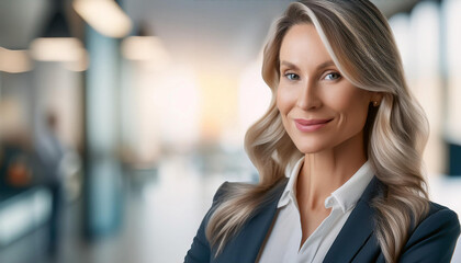 Fototapeta premium Close-Up of a Businesswoman in a Professional Setting