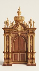 Naklejka premium Ornate Gilded Cabinet.