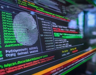 Cybersecurity measures displayed on a computer screen, representing online protection, security protocols, and digital defense.