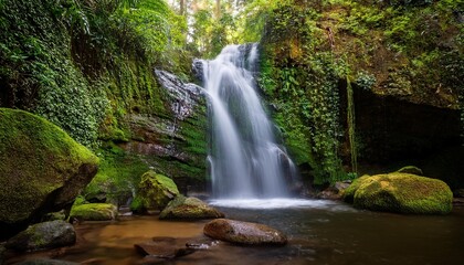 Obraz premium waterfall in the forest