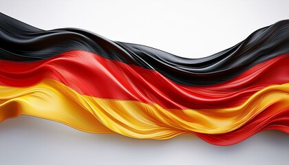 Fototapeta premium german flag colored smooth wave isolated on white