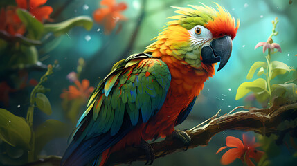 Obraz premium Colorful parrot
