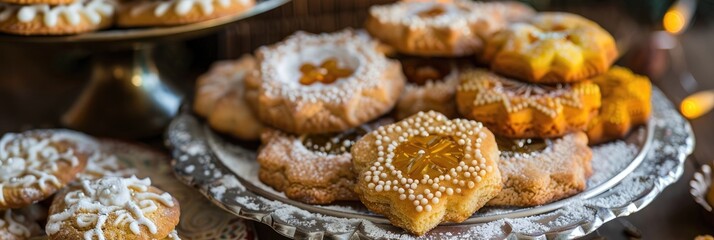 Homemade Moroccan Treats Traditional Cookies for Tea and Celebratory Events