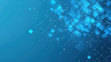 Background Abstract for Blue colored Tech Finance Fintech Pixel Pattern. Abstract Business Tech Science Vector Backdrop