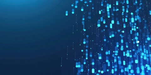 Obraz premium Background Abstract for Blue colored Tech Finance Fintech Pixel Pattern. Abstract Business Tech Science Vector Backdrop