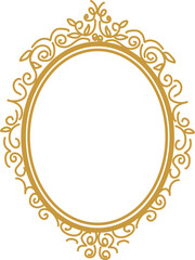 Golden mirror frame Illustration 
