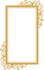 Golden mirror frame Illustration 