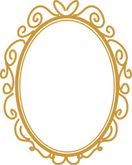 Golden mirror frame Illustration 