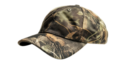camouflage cap on a transparent background