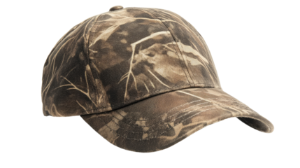 camouflage cap on a transparent background