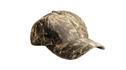 camouflage cap on a transparent background