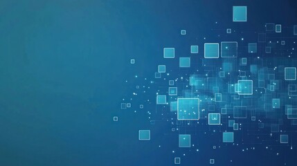 Background Abstract for Blue colored Tech Finance Fintech Pixel Pattern. Abstract Business Tech Science Vector Backdrop