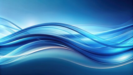 Fototapeta premium Dynamic blue abstract wavy motion, blue, abstract, wavy, motion, vibrant, energetic, modern, digital, design, background, flow