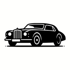 Vintage Classic Car Silhouette for Retro Automotive Design