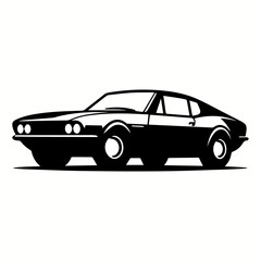 Fototapeta premium Luxury Sports Car Silhouette in a Sleek Modern Style
