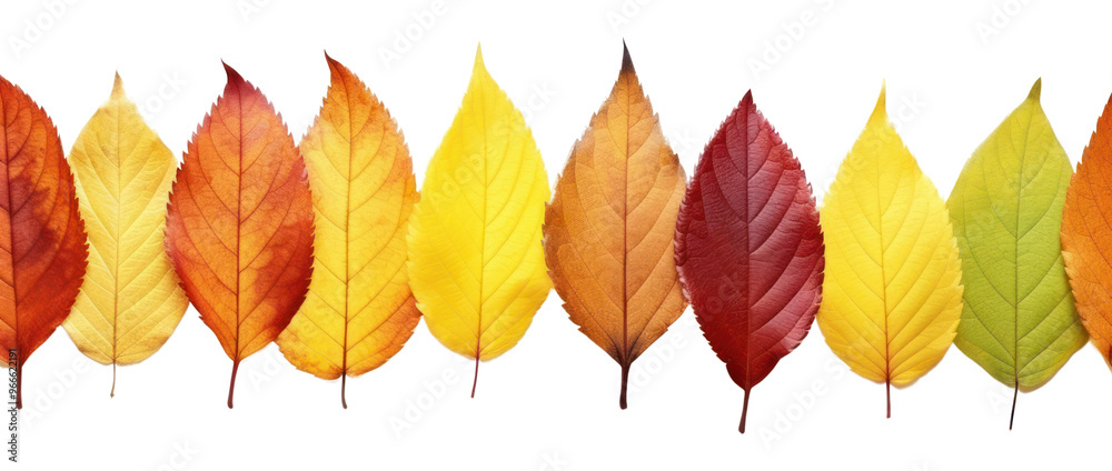 Wall mural PNG Fall leaves backgrounds plant leaf.