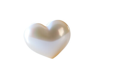 Fototapeta premium heart shaped pearl transparent background