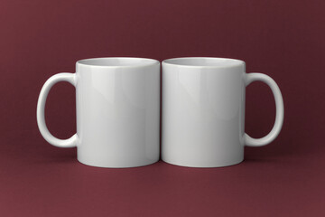 Mug Mockup, 11oz Coffee Mug Mockup, Couple's Mug Mockup, Cozy Mug, Modern Mug Mockup, Minimal Styled Stock, Ceramic Mug, POD, Plum Background,