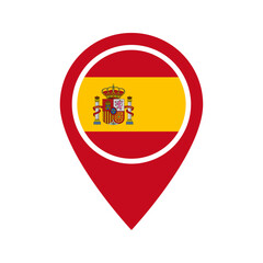 Fototapeta premium Spain flag location icon
