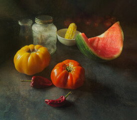 Summer's End Vegetable Still Life