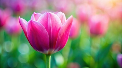Beautiful pink tulip in full bloom, flower, tulip, pink, close-up, petals, nature, garden, spring, vibrant, blossom, fresh