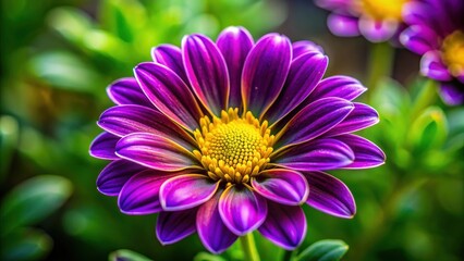 Beautiful purple and yellow flower in bloom, floral, garden, vibrant, petals, nature, close-up, colorful, summer, fresh