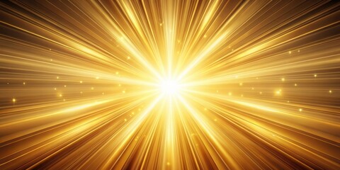 Abstract background with converging golden rays and bright light, abstract, background, converging, golden, rays, bright