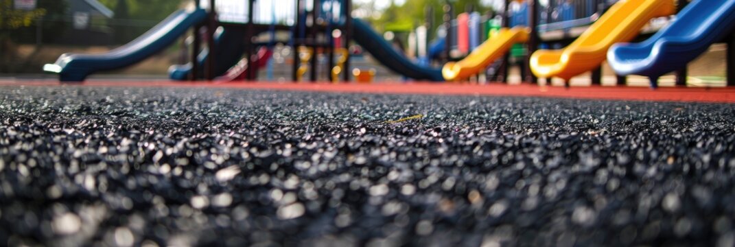 Recycled rubber granules from discarded vehicle tires for athletic and recreational surfaces
